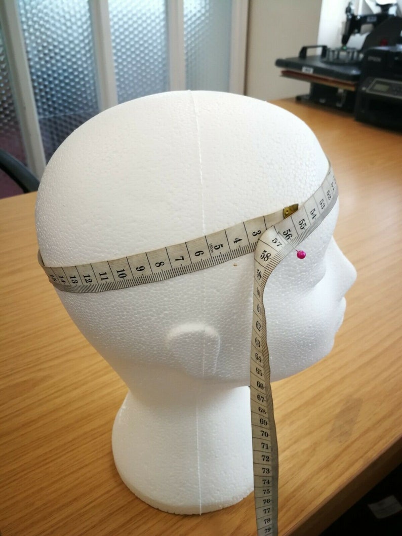 Wig Making Styrofoam Mannequin Head Display Stand. Hat, glasses, Wig. Model image 2