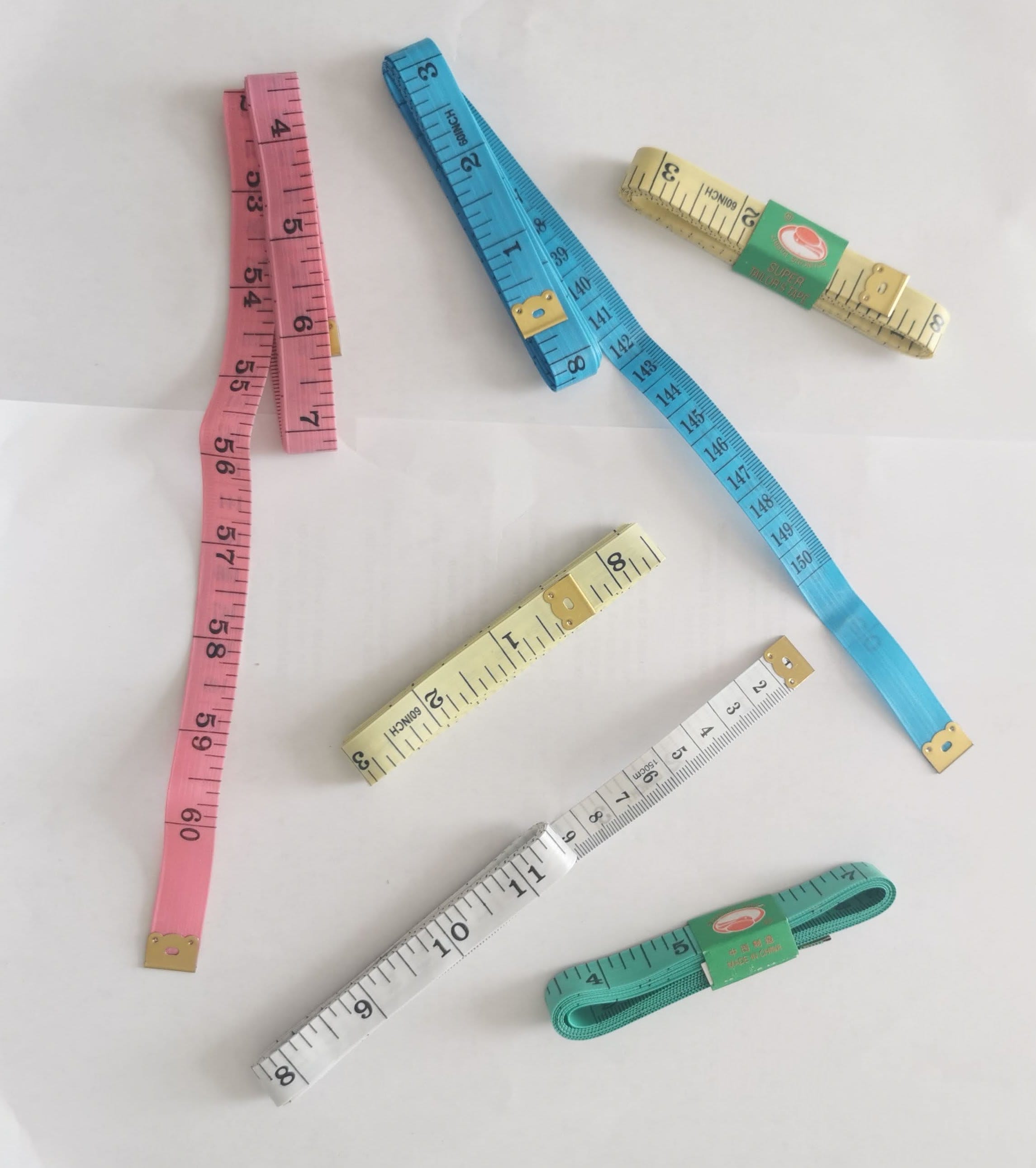 1PC Body Measuring Ruler Sewing Tailor Tape Measure Mini Soft Flat Ruler  Centimeter Meter Sewing Measuring Tape 60in 1.5m