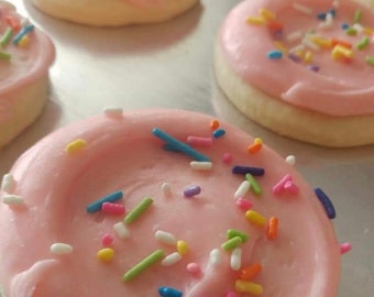 Large Vanilla Frosted Sugar Cookies