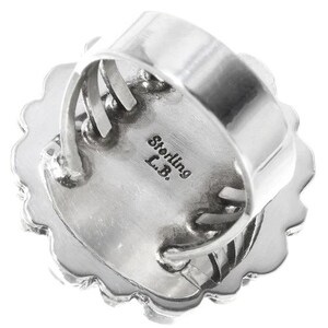 Navajo Kingman Turquoise Silver Cluster Ring Ladies Sterling 6 to 10 ...