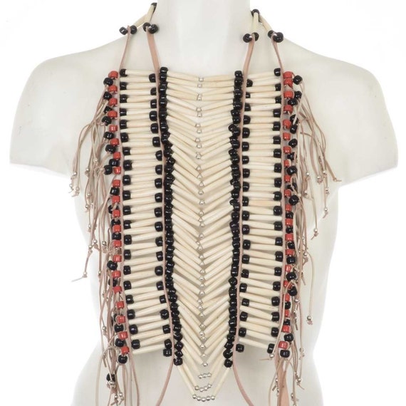 Indian Hairpipe Bone Breastplate Full Apache Style Powwow Etsy