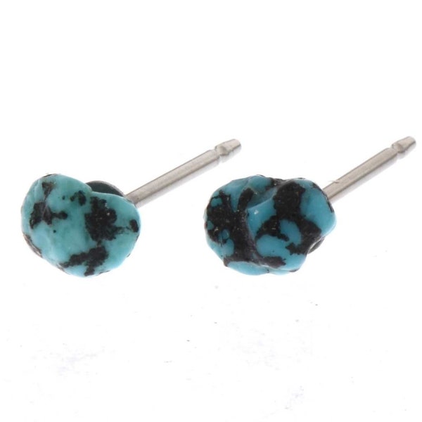 Turquoise Nugget Unisex Stud Earrings Hypoallergenic Best Selling Jewelry Basic 0928