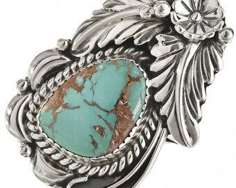 Native American Womens Navajo Turquoise Ring Size 5.5 James T 5-Stone Zuni Wow 