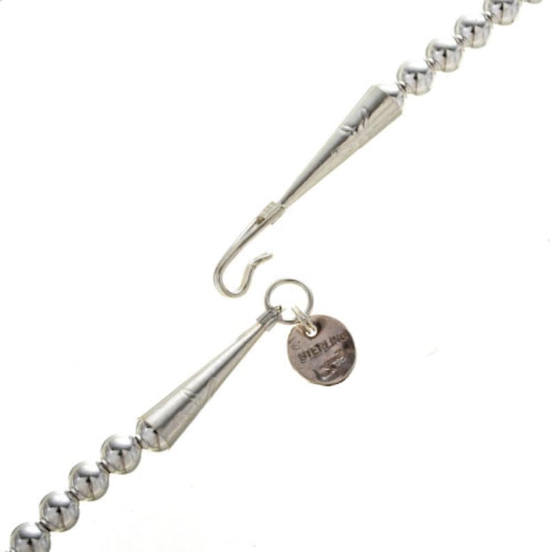 Navajo Sterling Desert Pearl Necklace Graduating Beads 3244