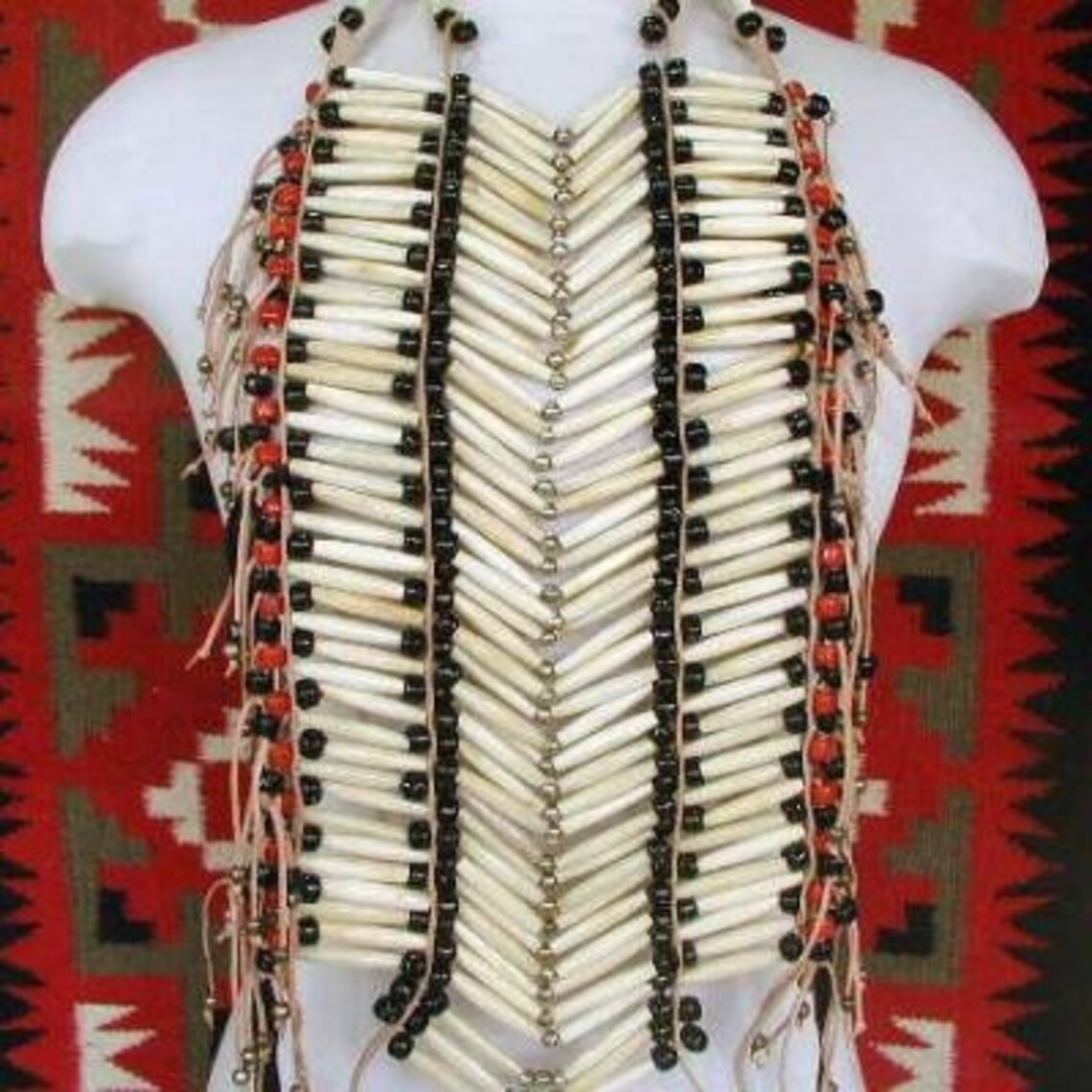Indian Hairpipe Bone Breastplate Full Apache Style Powwow Etsy