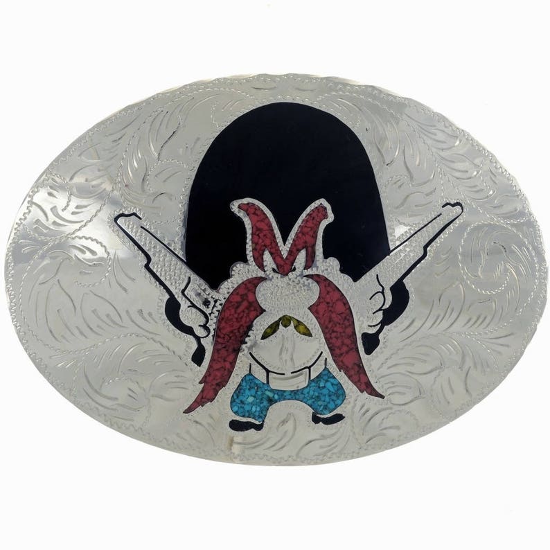 Cartoon Belt Buckle Inlaid Yosemite Sam