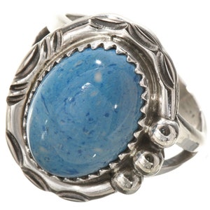 Blue Denim Lapis Silver Navajo Ring Ladies or Teens Sterling 5 ti 10 Sizes 1050