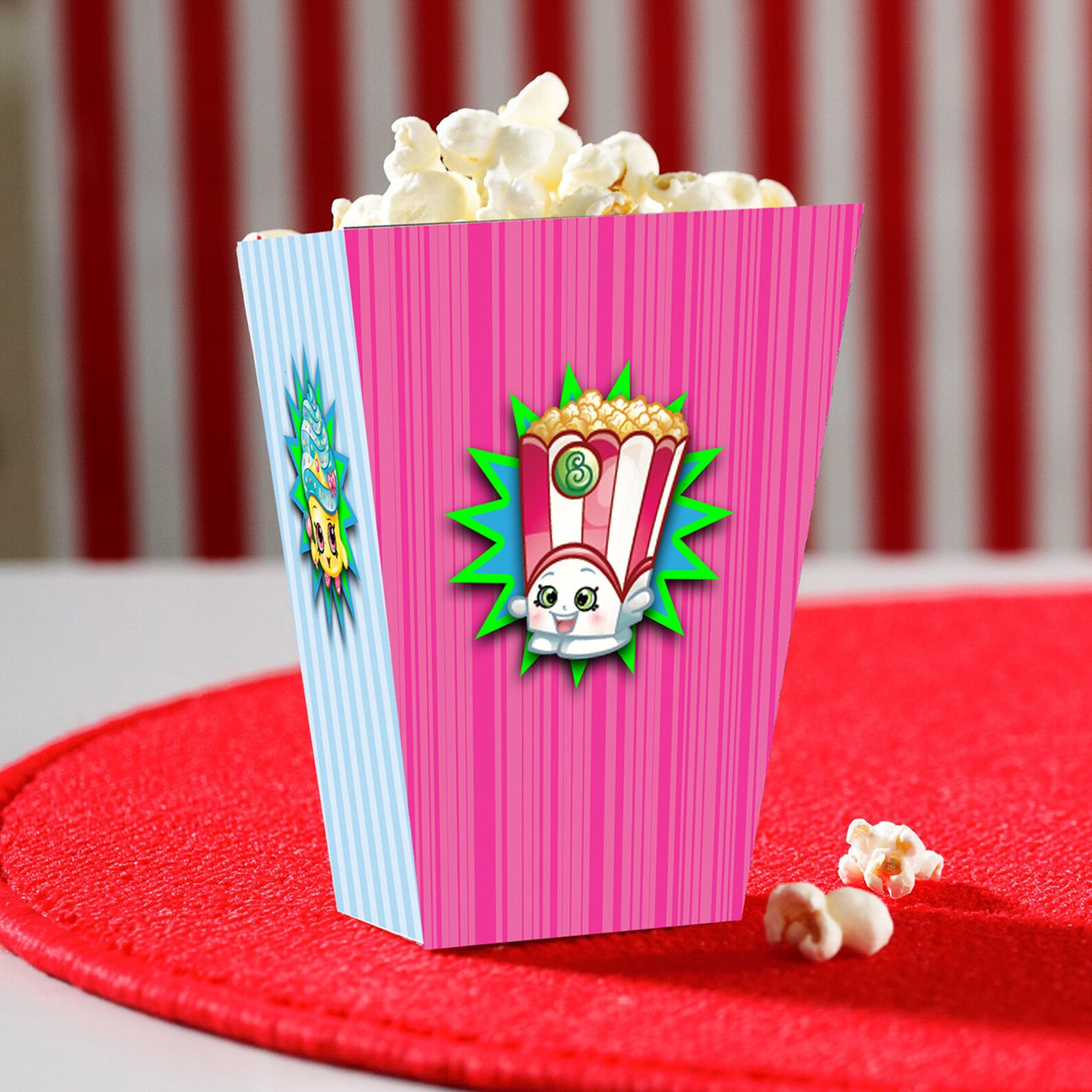 Shopkins Themed Popcorn Box Template. Instant Download and Print