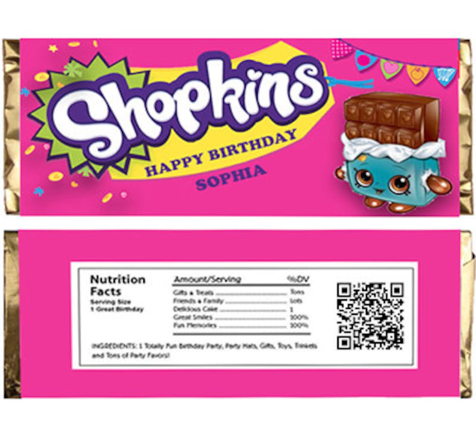 Shopkins Themed Chocolate Bar Wrappers. Download Customize Etsy Canada