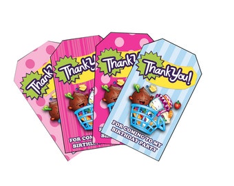 Shopkins Themed Birthday Favor Tags. Download and Print Shopkins Birthday Party Favor Tags. Thank You! For coming to my birthday party.