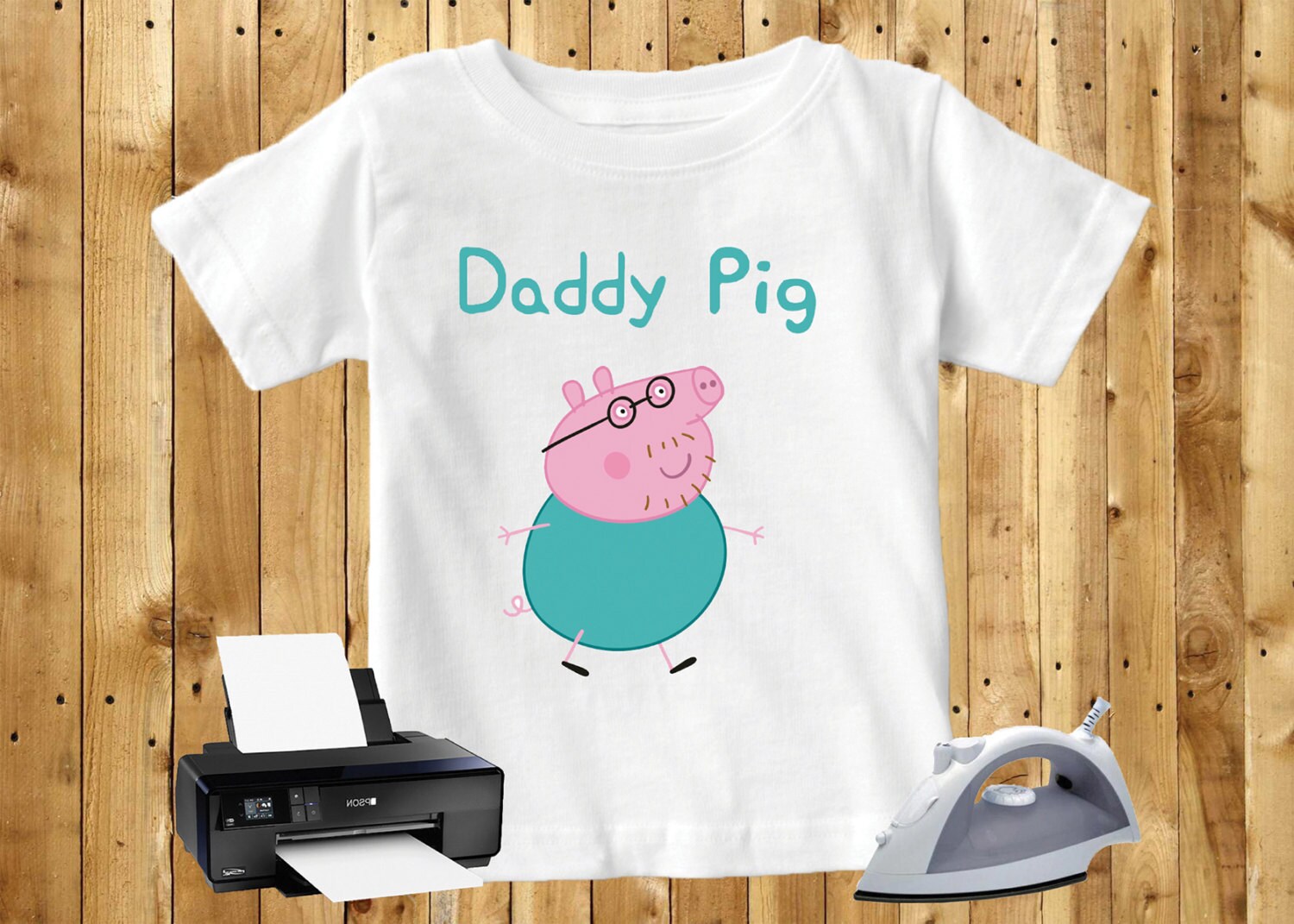 Daddy Pig Peppa Pig iron on transfer, Daddy Pig Peppa pig iron on tra…