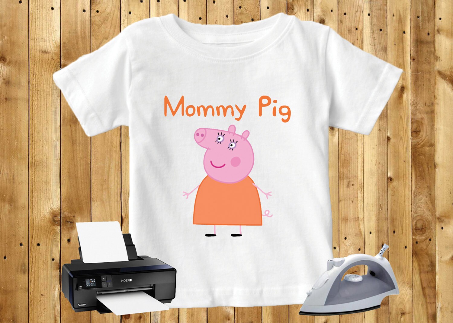 Mommy Pig Peppa Pig iron on transfer, Mommy Pig Peppa pig iron on tra…