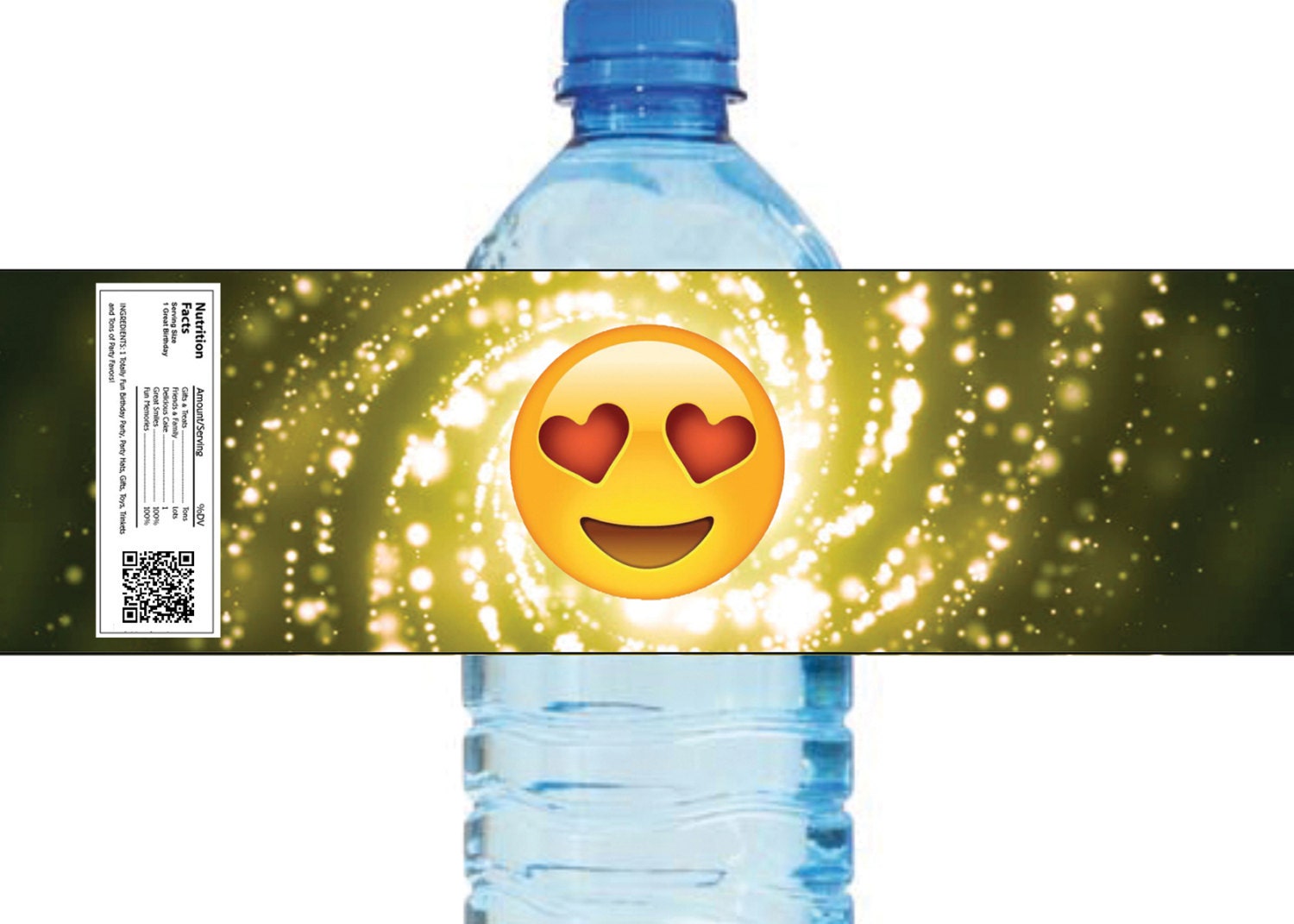 Bouteille d'eau Emoji sur le thème bouteille d'eau étiquettes 12 Unique