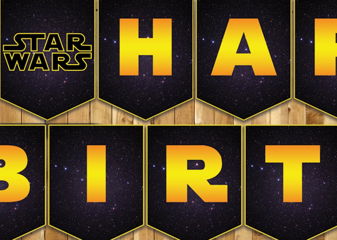 Banner de cumpleaños de Star Wars instantánea descargar Star Wars tema ...