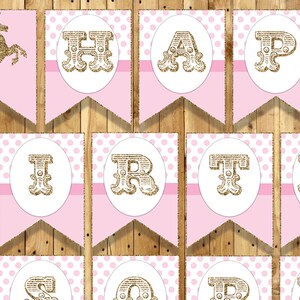 Unicorn / Princess Customizable Birthday Banner Instant Download Unicorn Princess Banner includes letters A-Z, numbers 0-9 and 12 Ends image 3