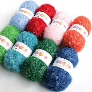 Korean Well Being Scrubber Yarn,Scrubby Yarn, Bestseller in South Korea, 100% Polyester, 2.82oz(80g)