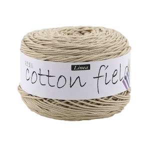 Cotton Field Knitting Crochet Yarn 100% Cotton, Summer Bag Hat Yarn 80g, 150meters Made in Korea