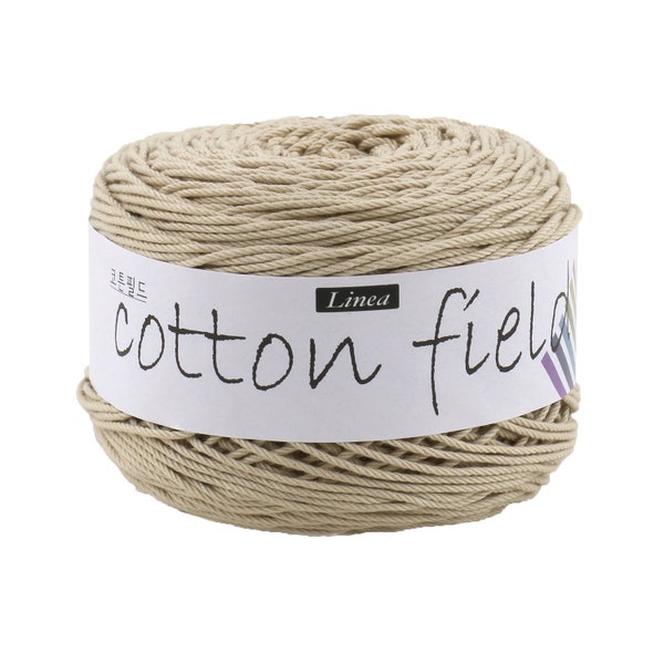 Cotton Field Knitting Crochet Yarn 100% Cotton, Summer Bag Hat Yarn 50g, 150meters Made in Korea