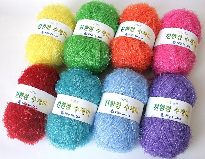 Korean Eco Friendly Scrubber Yarnscrubbies Yarn 100 Etsy