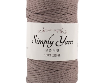 Simply Yarn 100% Cotton Macrame Crochet Knitting Yarn Made in Korea