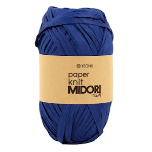 MIDORI Filato di Carta Lavabile a Mano per Lavoro a Maglia e Uncinetto Leggero, Morbido e Durevole - Ideale per Cappelli e Borse - Prodotto in Corea del Sud