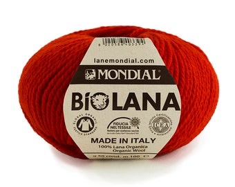 MONDIAL BIOLANA 100% Organic Wool Knitting Yarn [50g]