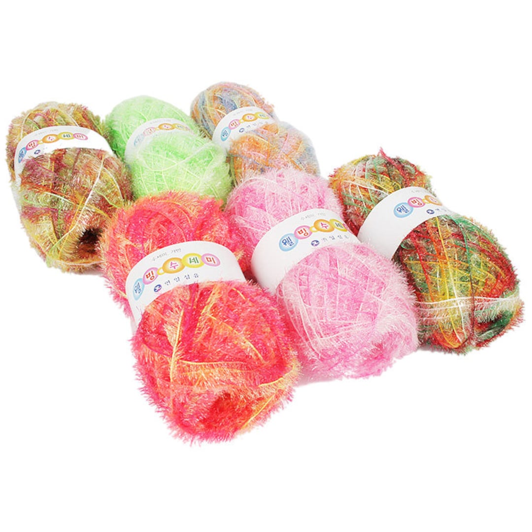 Korean Well Being Print Scrubber Yarn,scrubbies Yarn, 100 Polyester, 6