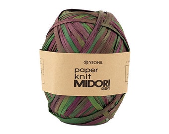 MIDORI Hand-Washable Knitting and Crochet Paper Printing Yarn - Made in South Korea