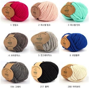 NAKO Boutique Natural Wool Super Bulky yarn 50% Wool 50 Premium Acrylic, 100g, 30meter, Made in Turkey image 4