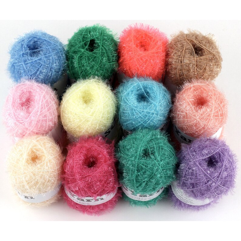 SCYarn 24 Skeins Scrubby Yarn Assorted Colors 100 Etsy