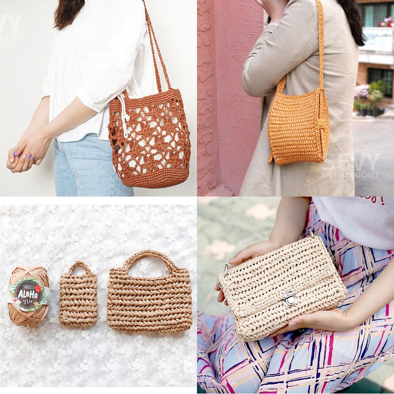 Aloha Ribbon 100 Polynosic Rayon Raffia Craft Cool Yarn Etsy