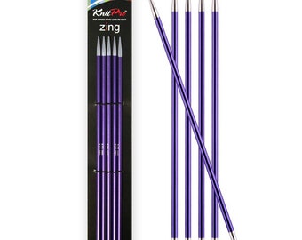 Knitpro Aluminium Zing Double Pointed Needles 20cm Length