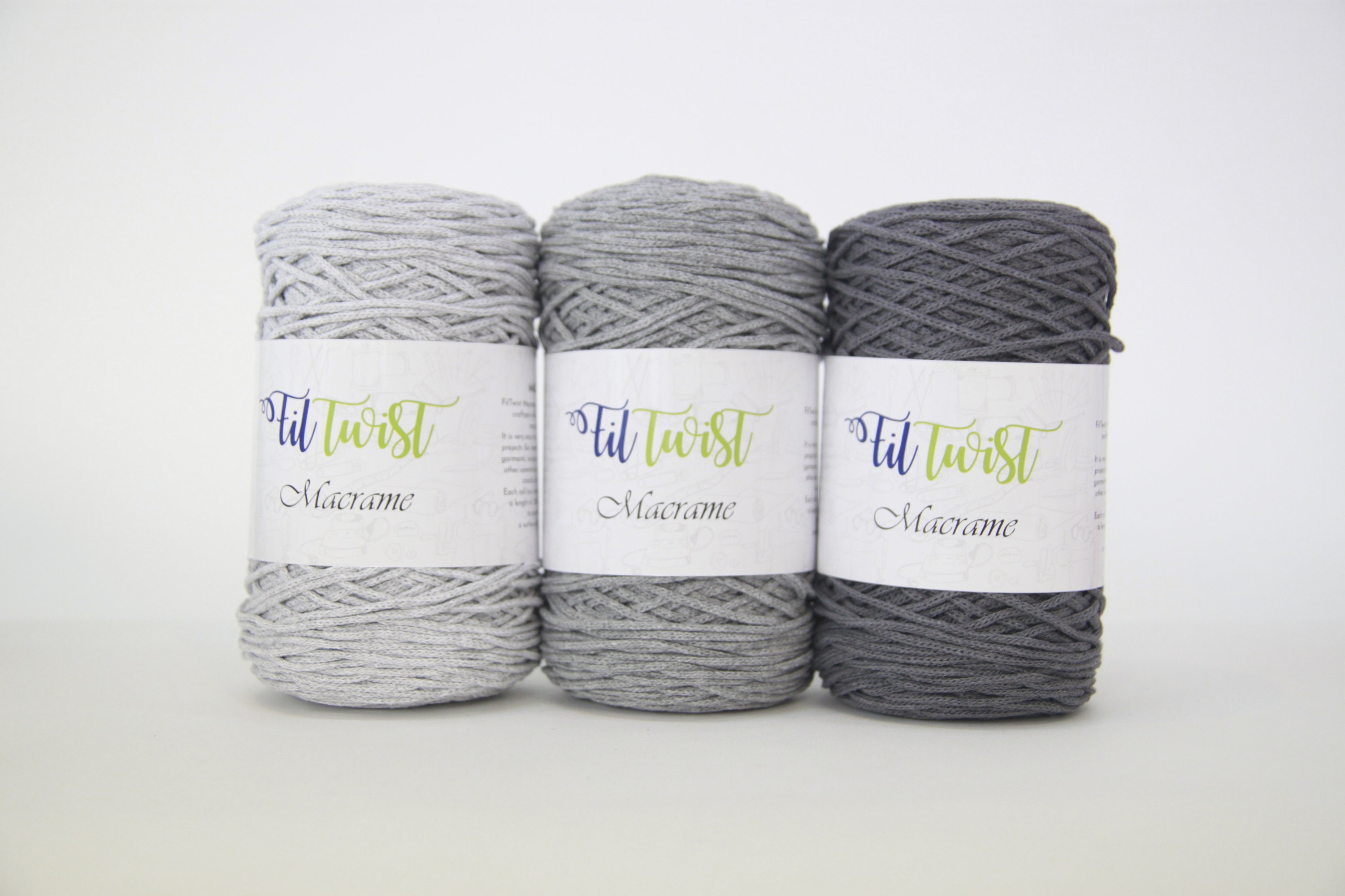 Fil Twist Macrame Solid Color Summer Cotton Yarn 250g 3mm x Etsy