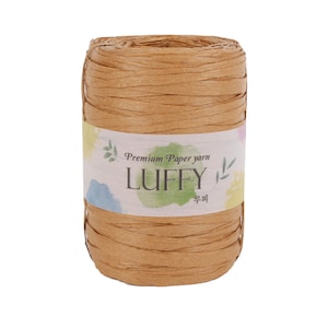 Nastro artigianale Luffy Premium da 2 mm di spessore, filato di rafia di carta morbida e leggera, 50 g (1,41 oz), 109 iarde