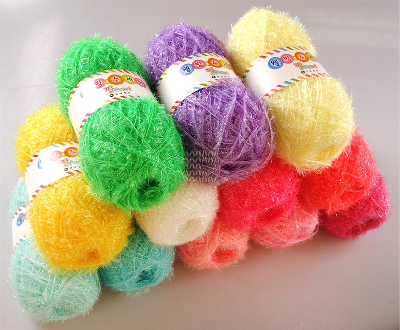 Korean Well Being Pearl Scrubber Yarnscrubbies Yarn 100 Etsy