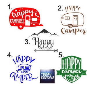 Camping decals, Happy Camper Decal, Happy Camper decals, Camper mug decal, camping sticker, Happy Camper mug decal, Glamping decal