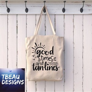 Gute Zeiten & Tan Lines Tasche | Abenteuer Tasche | Strandtasche | Urlaub Geschenke | Pool-Tasche | Sommer Tragetasche | Road Reise Tasche | See Tragetasche