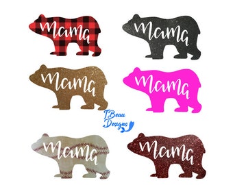 Mama Bear Decal, Glass Decal, Mama Bear Laptop Decal, tumbler Decal, Car Decal, Decal Sticker, Custom Decals