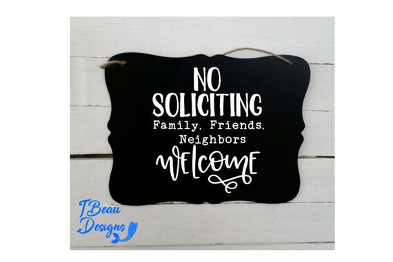 No Soliciting Sign No Soliciting Door Signno Soliciting Etsy