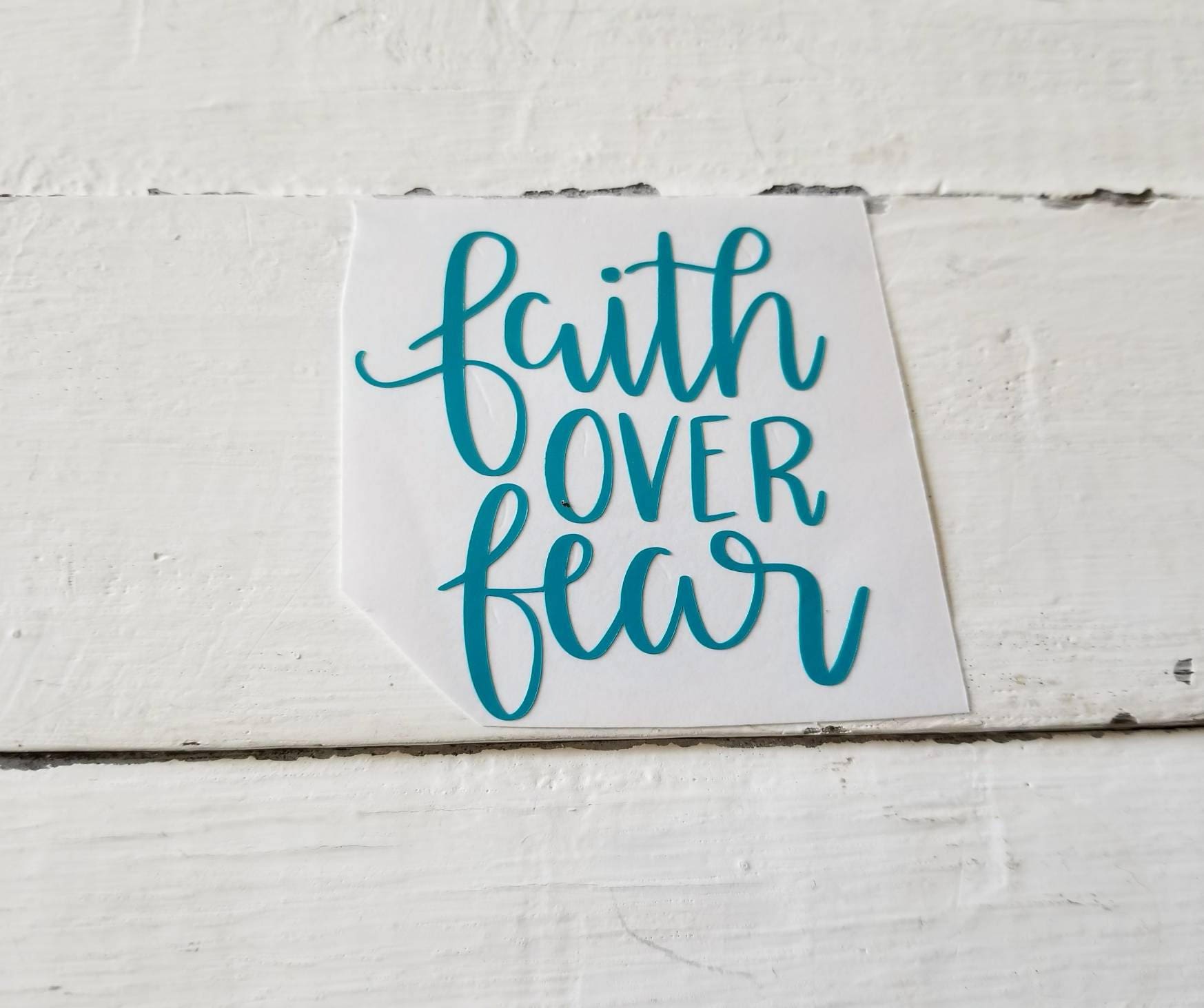 Faith Over Fear Decal Faith Over Fear Vinyl Decals Faith Etsy UK