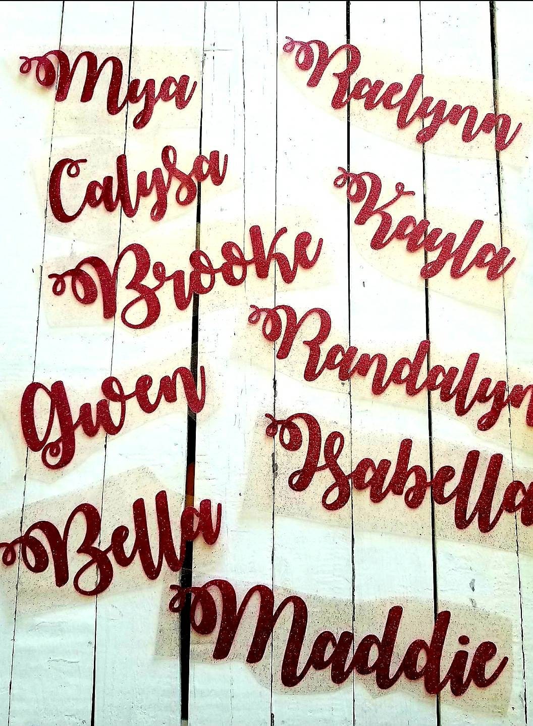 Name Decal Glitter Name Decal Pattern Name Decal Custom - Etsy