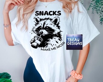 Snacks Make Me Nicer  | Funny Mom Shirt | Chaos Coordinator | Snack Dealer | Feed Me | Snack Lover | Snack Time | Funny Snack Shirt