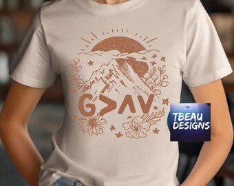 God Is Greater Than the Highs and Lows Shirt | Faith Shirt | Christian Shirt | Christian Hoodie | Youth Group Shirt | Bible Study | Jesus