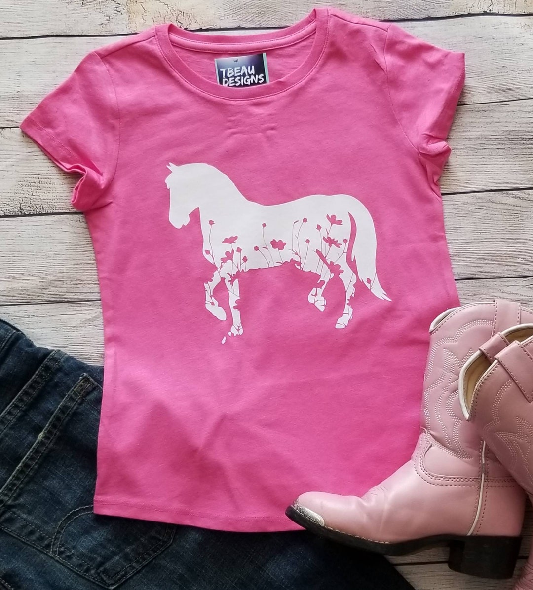 Horse Floral Shirt, Horse Flower Shirt, Horse Lover Shirt, Horse Lover Silhouette, Horse Shirts