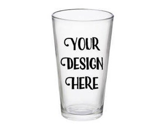 Custom Beer Pint Glass, Personalized Gift, 16oz