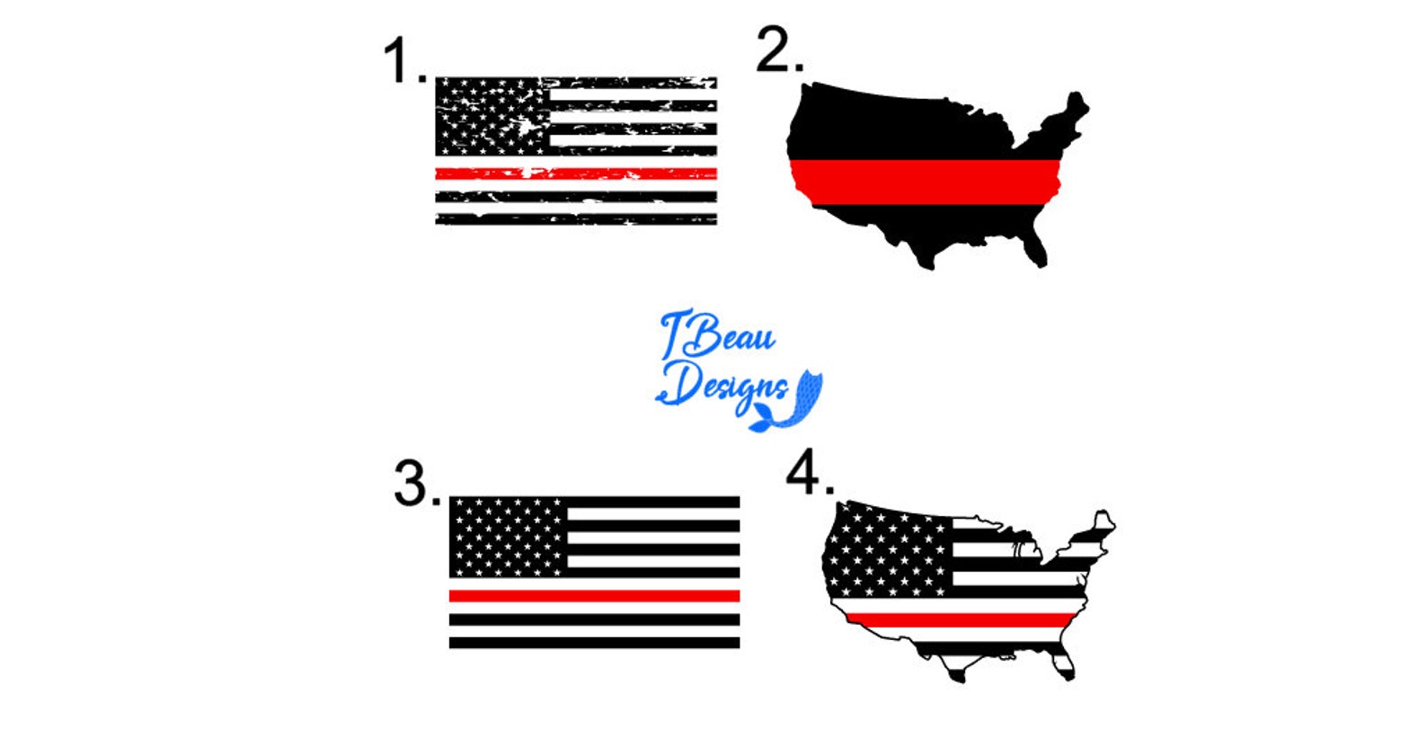 Thin Red Line Flag Decal Red Line State Decal Thin Red Line Etsy