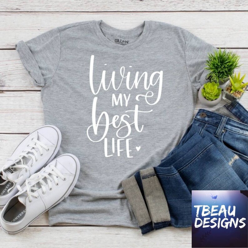 Living My Best Life Shirt Vacation Shirt Inspirational Shirt Positive Vibes Best Life Sweatshirt Retirement gifts Valentine image 2