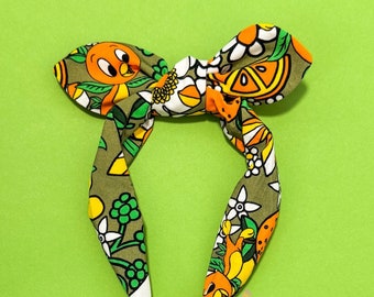 Orange Bird Knot Bow Headband | Epcot Orange Bird Festival Knotty Headband | Disney Parks Bowband | Disney Top Knot Headband