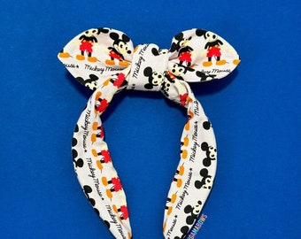 Tokyo Disney Resort Mickey Knot Bow Headband | Tokyo Disneyland Top Knot Headband | Disney Japan Bowband | Disney Knotted Headband