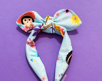 it's a small world Disney Dress Shop Knot Bow Headband | Disney Dooney Small World Headband | Disney Top Knot Headband | Disney Knotted Band